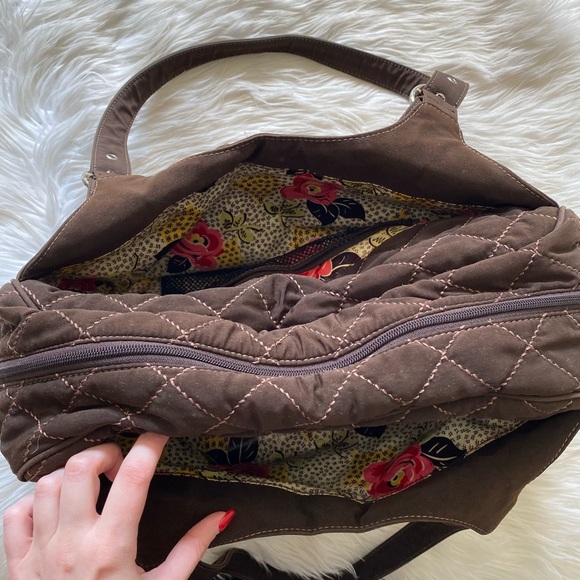 Vera Bradley Espresso Brown Quilted Oh Baby Diaper Bag Purse - Picture 9 of 14